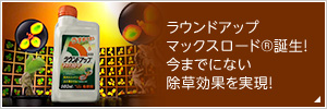 ラウンドアップマックスロード誕生！今までにない除草効果を実現！
