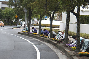 Planting of prefectural roads